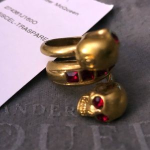 Alexander McQueen Double Skull Ring